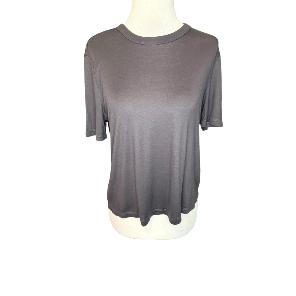 AG Adriano Goldschmied Womens Short Sleeve Crewneck Tee Black Small NEW